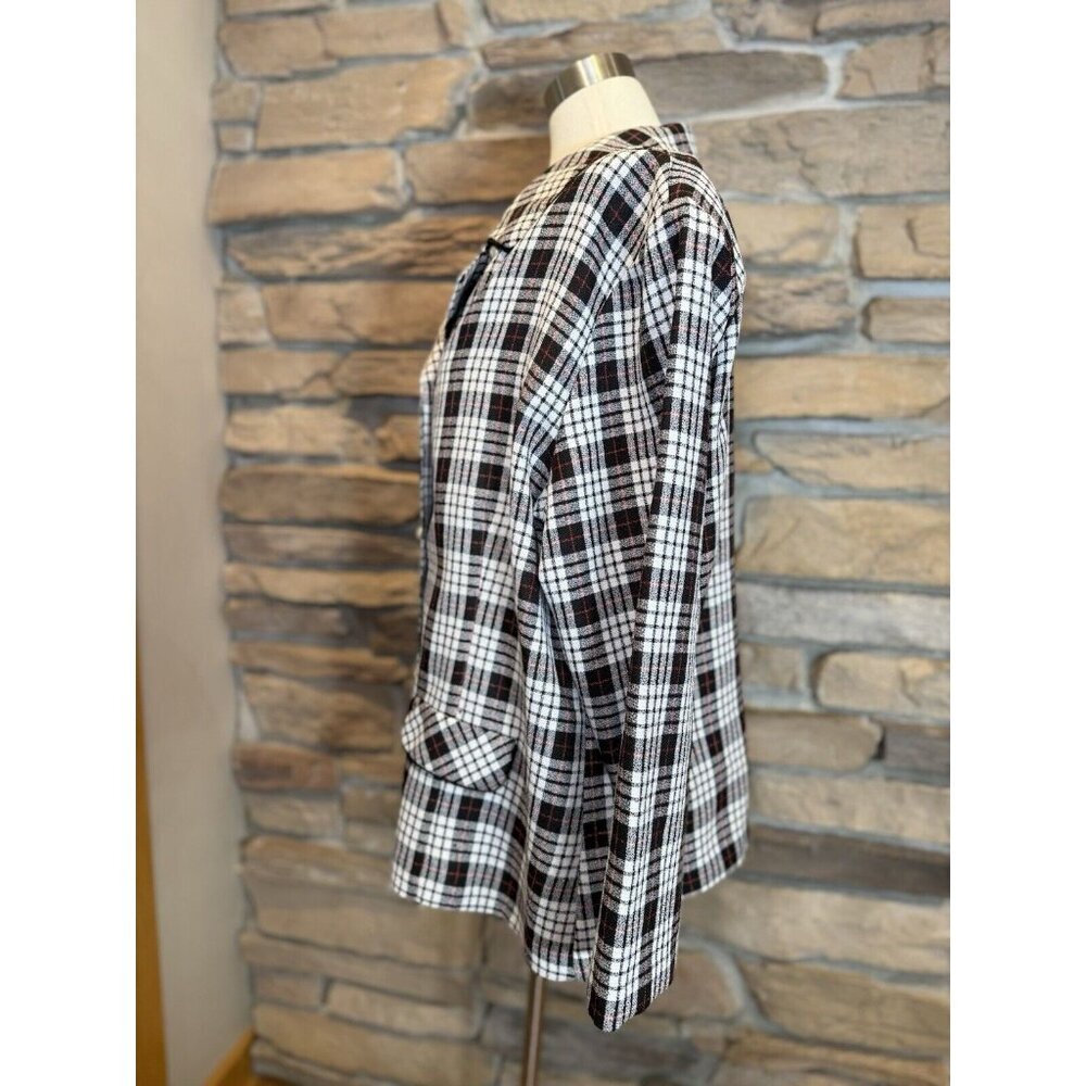 Vintage Womens Pablo Collection Double Breasted Plaid Blazer Sz 22WP Made In USA - Picture 3 of 9